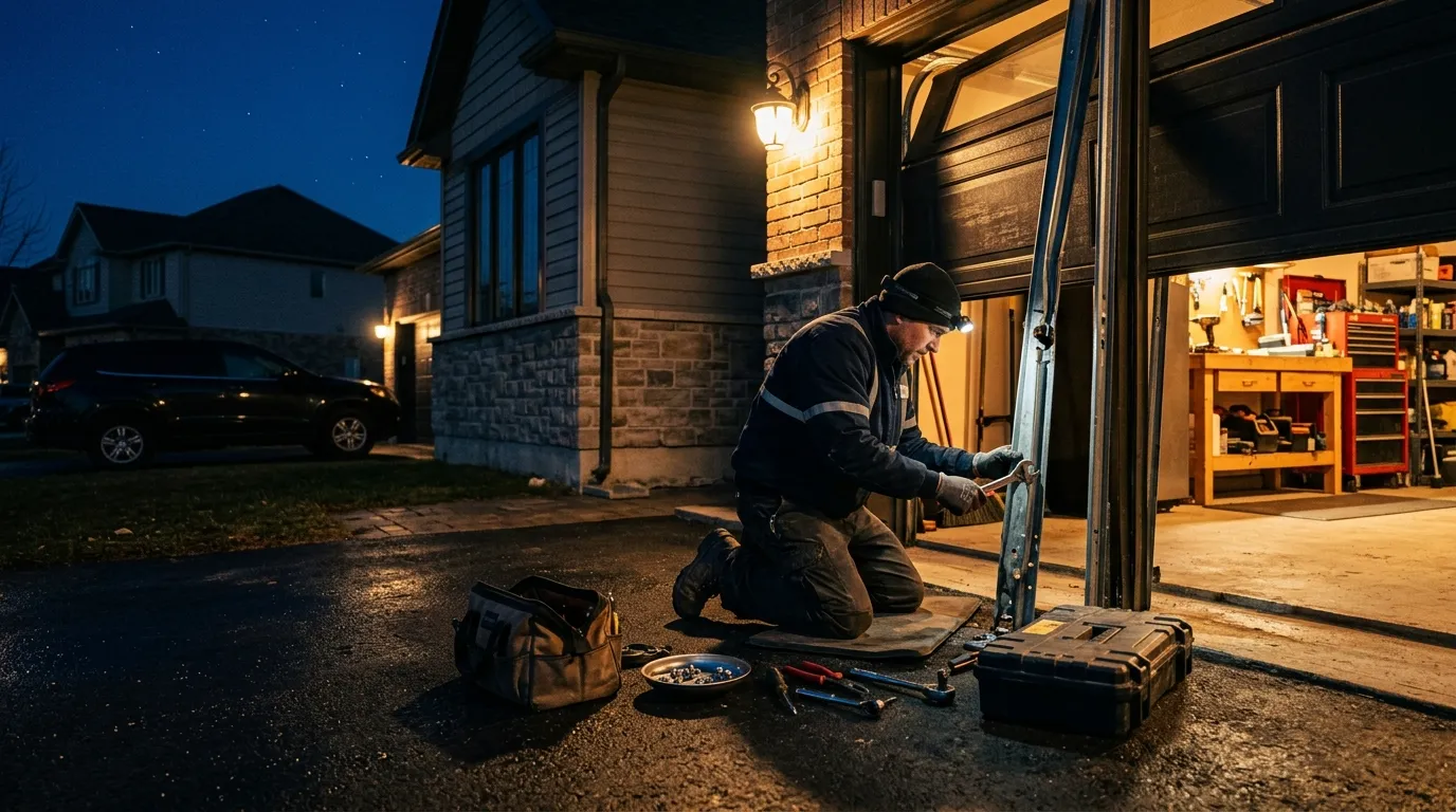 Insulated panel garage door