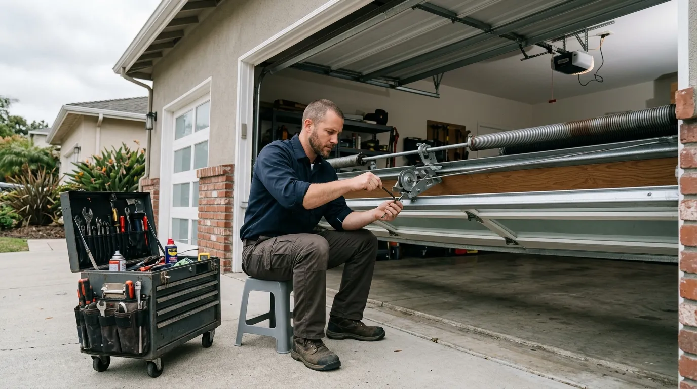 Modern flush garage door